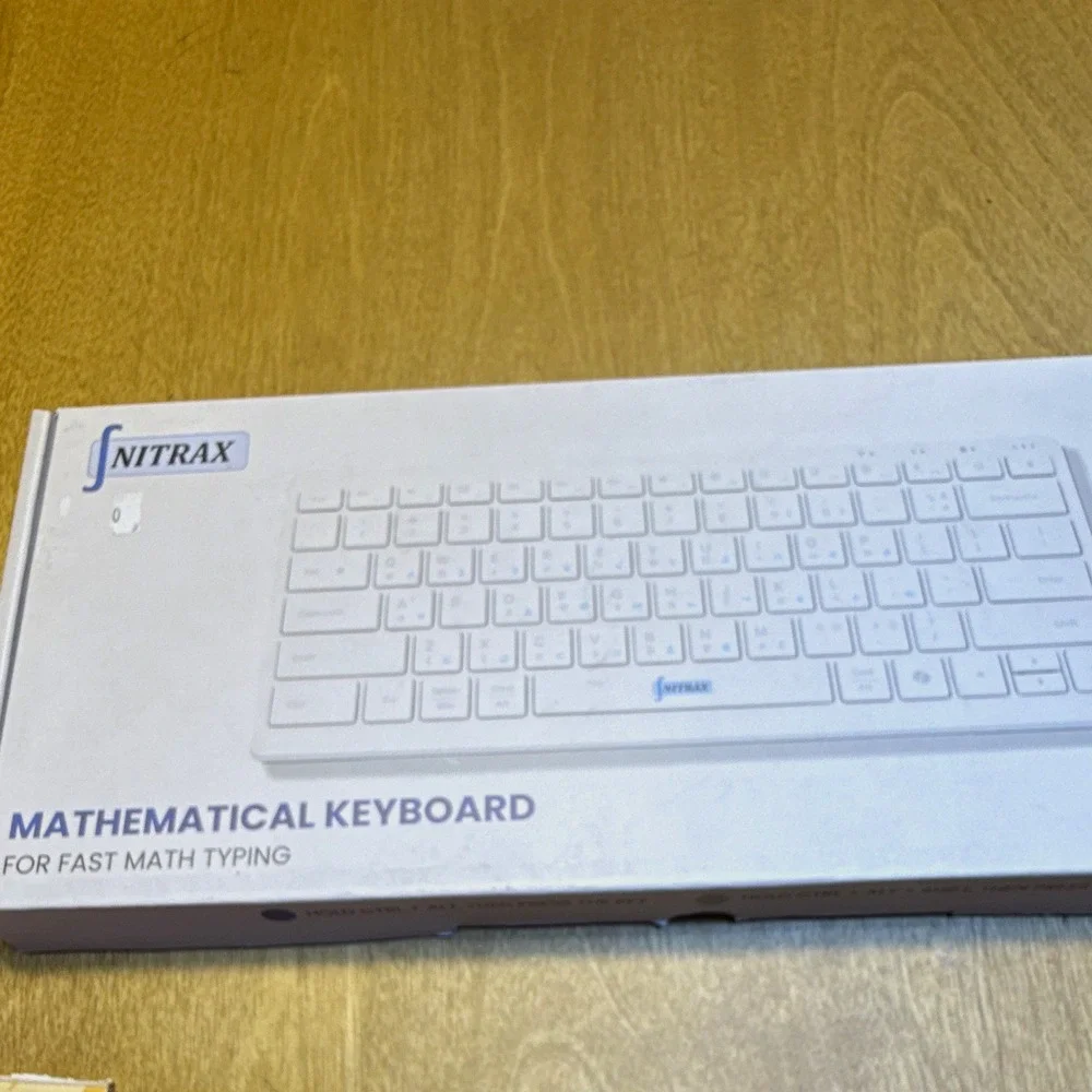 Sintrax Mathematical Keyboard Wireless Bluetooth USB White QWERTY English